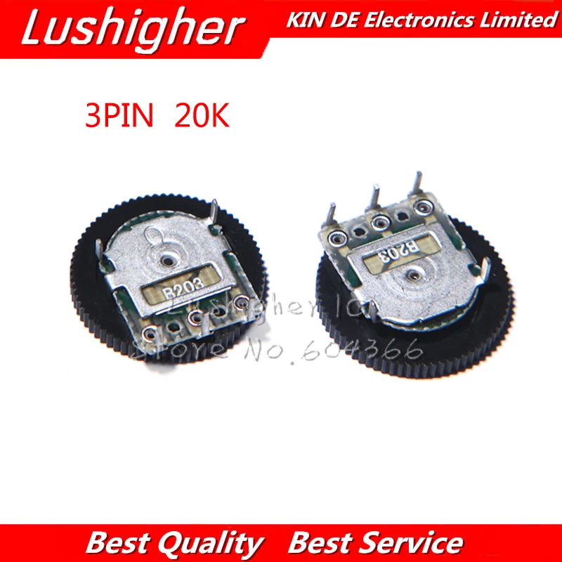 10 шт. 3Pin / 5Pin 16*2 мм двойной Шестерни настройки циферблат потенциометра B102 B103 B203 B503