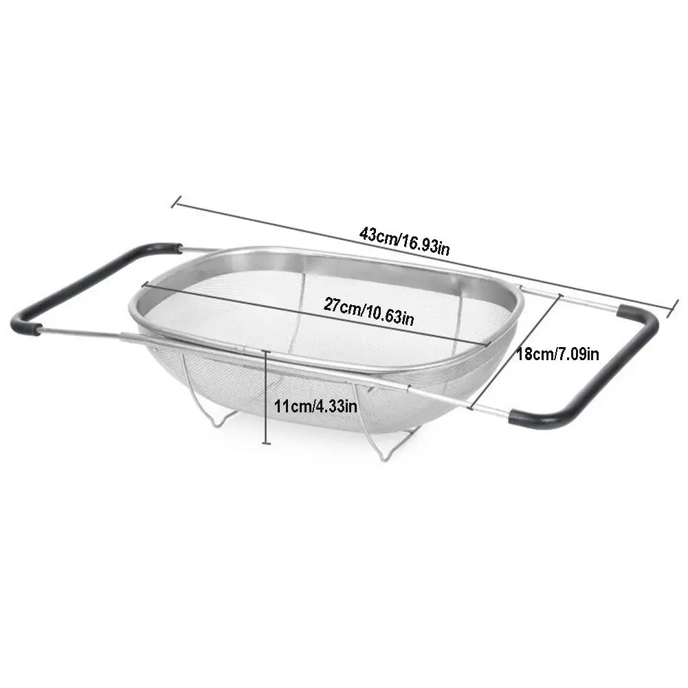 Корзина для слива из нержавеющей стали многофункциональная выдвижная ручка