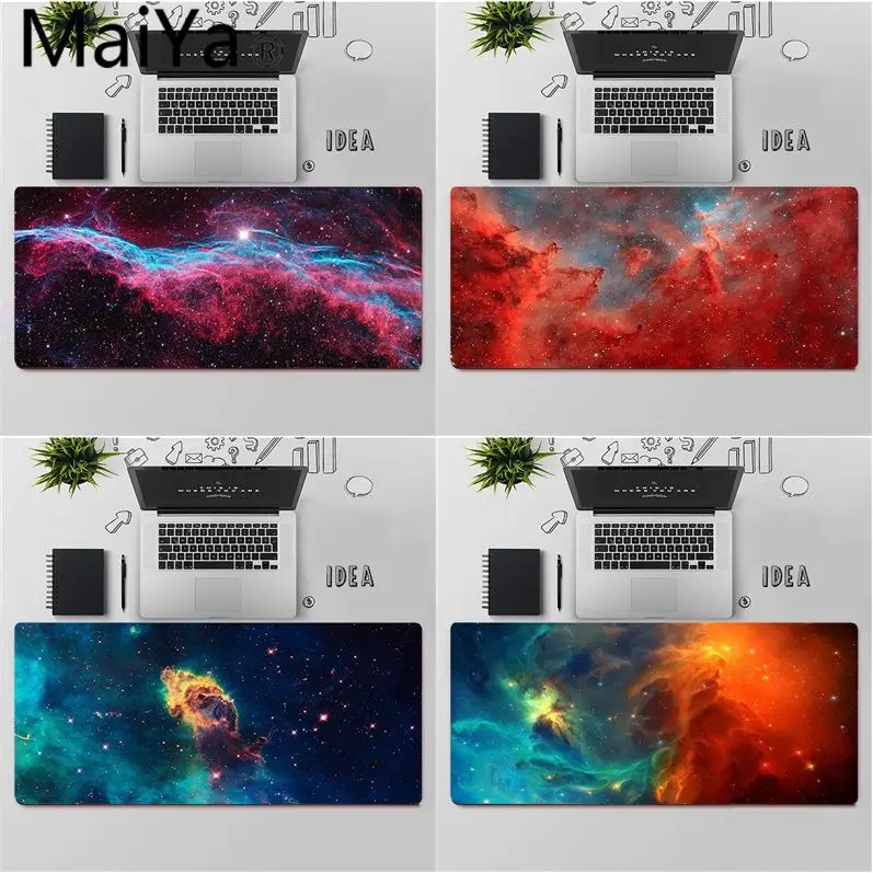 

Maiya Top Quality Galaxy Nebula Starry Sky Silicone large small Pad to Mouse Game Free Shipping Large Mouse Pad Keyboards Mat