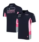 F1 Racing Point Футболка Поло для команды гонщиков, F1 гоночная футболка с отворотом и короткими рукавами, в том же стиле под заказ