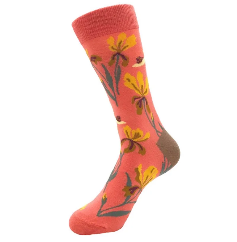 Fashion Men Women Unisex Casual Cotton Print Middle stockings Socks Men's Winter Warm Funny Flower Floral 2019 | Мужская одежда