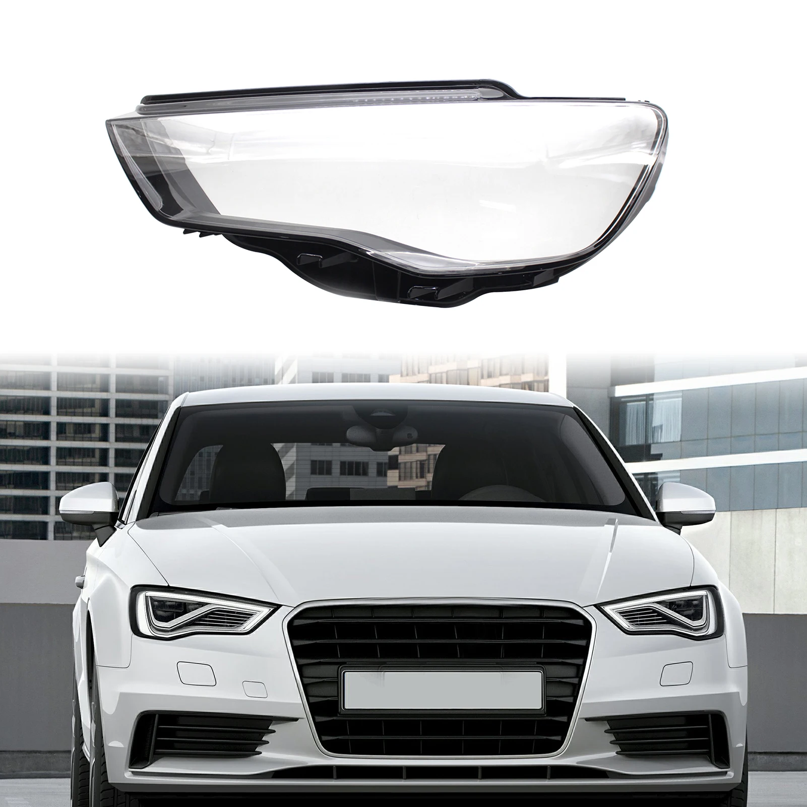 1 шт. прозрачная пластиковая крышка для передней фары автомобиля Audi A3 S3 2015-2016 |