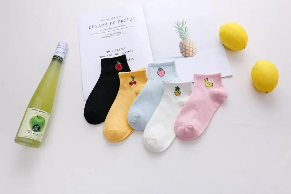 Милые и высококачественные женские носки-лодочки до щиколотки цветные невидимые