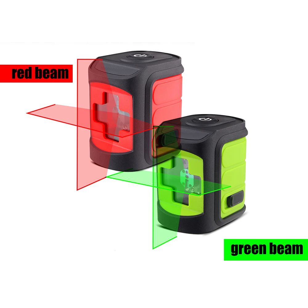 Красный/зеленый лазерный уровень 360 градусов 2 линии длина волны 635 нм 3d