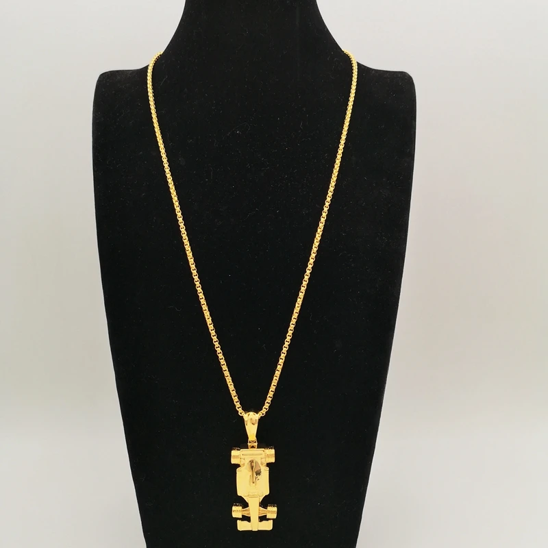 Ожерелье с подвеской в виде гоночного автомобиля F1 из нержавеющей стали 316L |