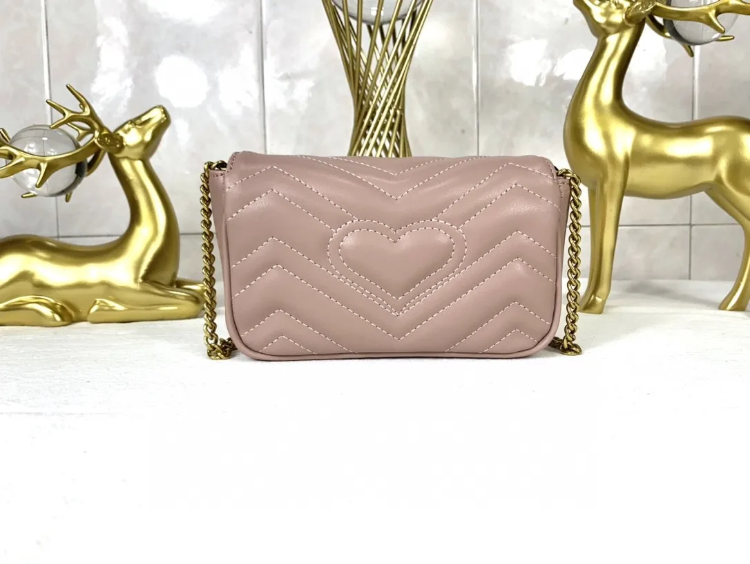 

Fashion Classic Series Messenibute Embroidered Small Square Bag Heart Back Luxury Designer Brand Shoulder Ladies Bag Summer