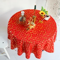 2019 hot christmas table cloth cotton and linen small fresh tassel round tablecloth
