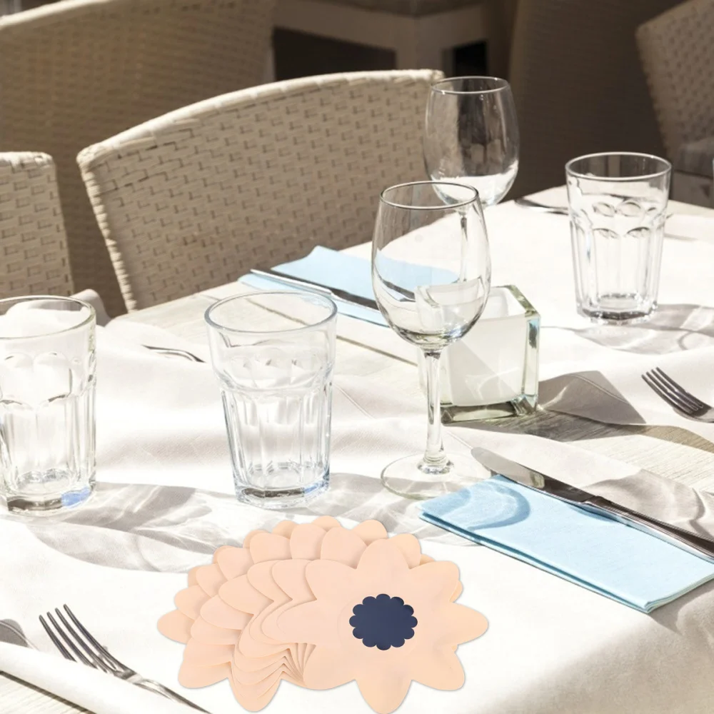 16 шт бумажные тарелки одноразовые креативные в форме цветка практичные для