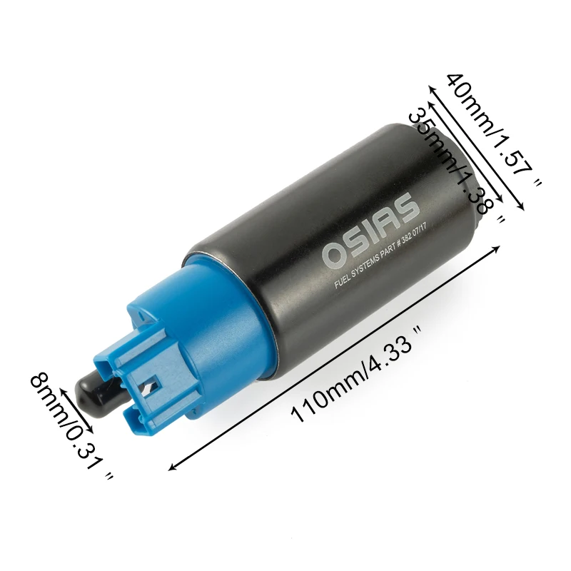 OSIAS E85 180LPH 43PS Электрический топливный насос w/фильтр и установочные комплекты подходят для Suzuki Chrysler Dodge E2068 E8335