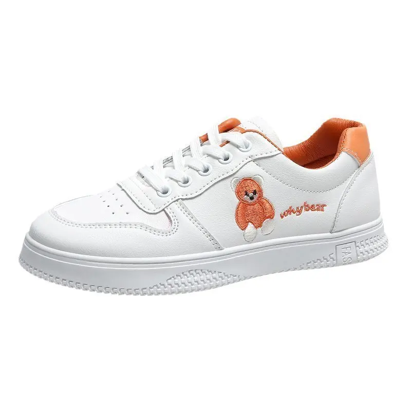 

Small White Shoes for Women Spring New Arrival Cartoon Bear Students Running Shoes Fashion Sports Women Shoes Zapatos De Mujer