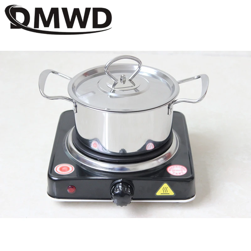 DMWD многофункциональная Мини электрическая конфорка для кофе, нагревательная плита, горшочек, подогреватель горячего молока, плита для путешествий, электрическая плита, 1000 Вт, ЕС