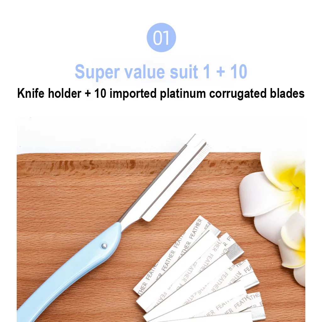 Складной триммер для бровей на вынос безопасная бритва из нержавеющей стали