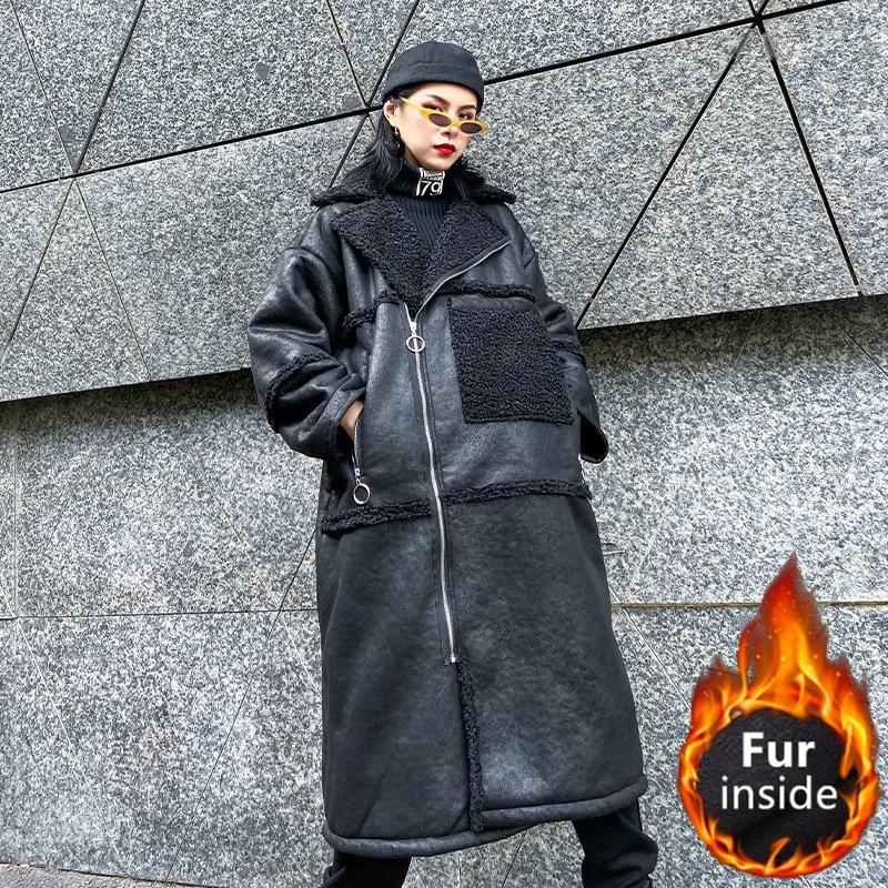 Max LuLu зимняя одежда Роскошные корейские женские панк уличные Теплые Куртки из