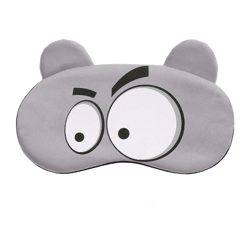 Gray Big Eyes Хлопковая мультяшная маска для сна для лица, милая забавная маска для глаз, маска для сна для отдыха в путешествии, повязка для глаз, Детская повязка для глаз, повязка на глаза, повязка на глаза - Цвет: Gray Big Eyes