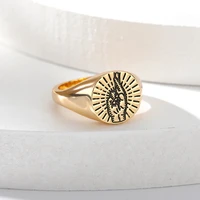 minimalist for women vintage stainless steel sun moon punk couple ring fashion exaggeration jewelry gothic accessories gift
