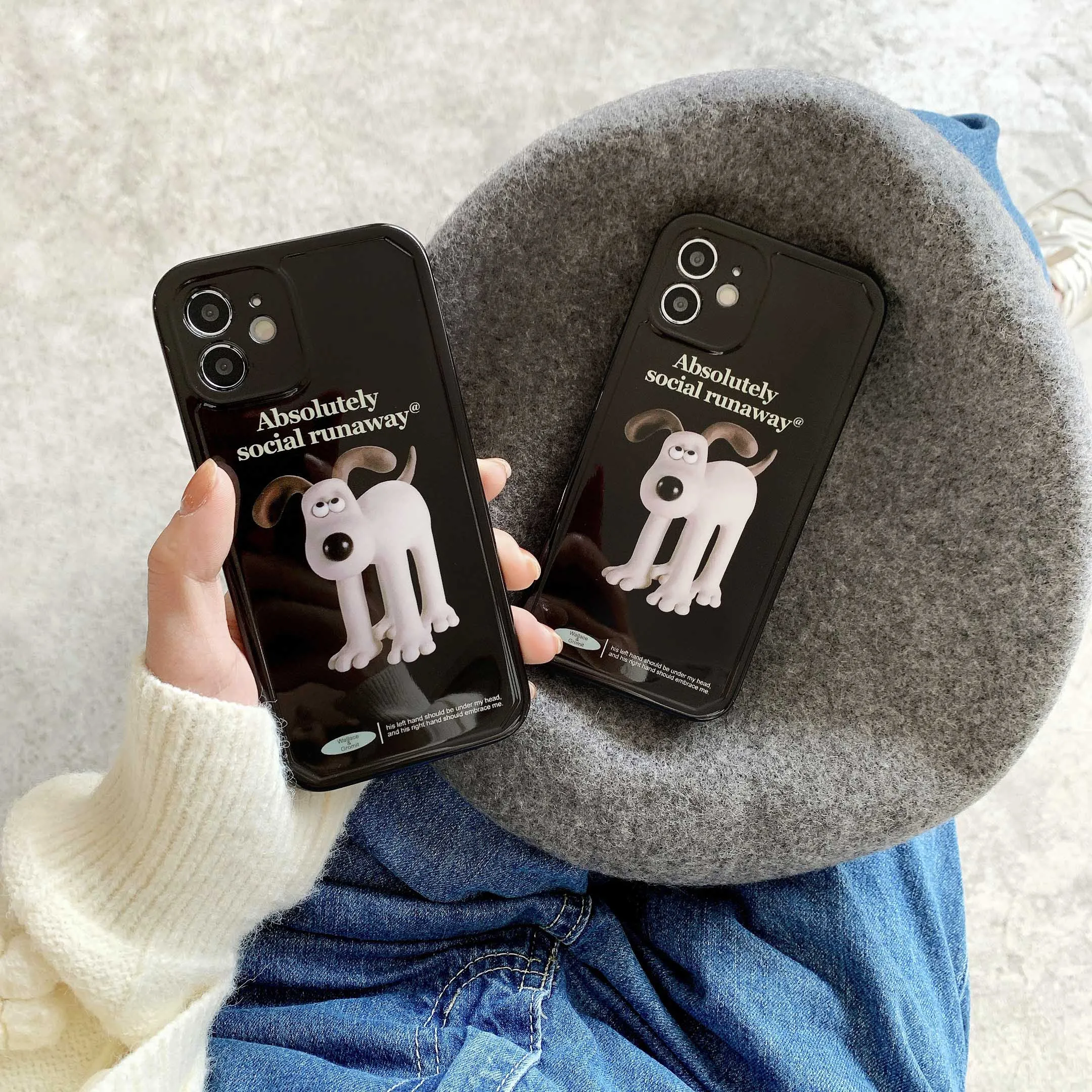 

Cute cartoon dog phone case for iphone 12 Pro case IMD Soft INS Korea silicone Non-slip for Iphone XR X XS MAX 7 8 Plus fundas