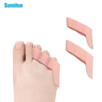 2pcs silicone gel foot fingers three hole toe separator thumb valgus protector bunion adjuster pads anti eversion foot care tool