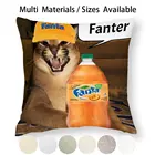 Большая наволочка для подушки с котом-мемом флаппа, наволочка для подушки, хлопковая льняная наволочка, большая наволочка-мем для больших кошек