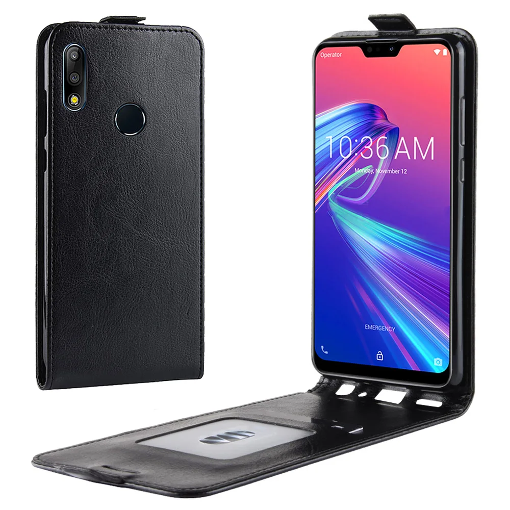 Флип-кожаный чехол для Asus Zenfone Max Pro M2 ZB631KL X01BD Роскошный из искусственной кожи ZB633KL