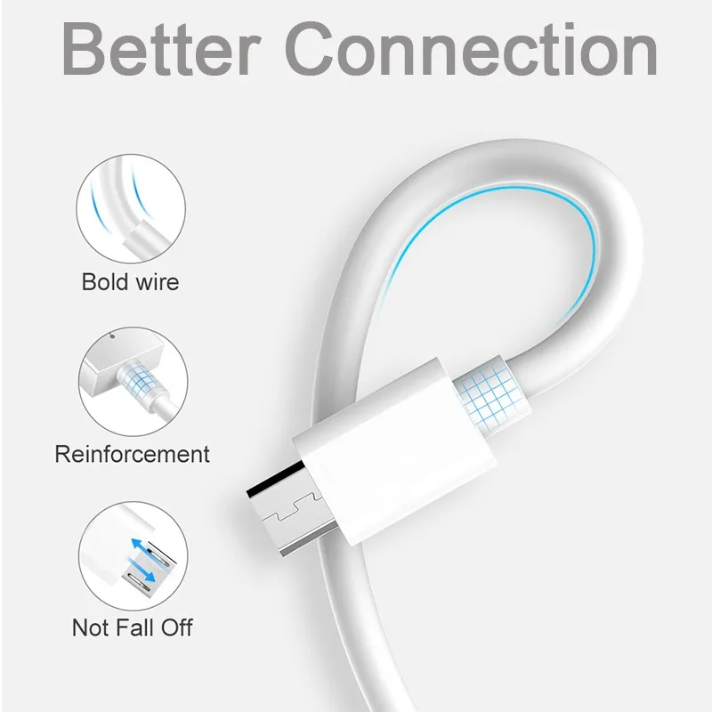 Android Phones Cable Micro USB 2m 3m Quick Charge 3.0 Charger Line Fast Charging QC for Samsung Galaxy J3 4 5 6 7+ 2017 2018 | Мобильные