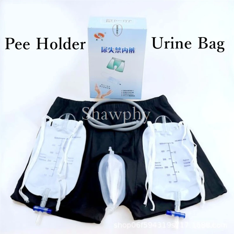 

Urine Bag Reusable Male Urinal Bag Silicone Urine Funnel Pee Holder Collector with Catheter For Old Men Women