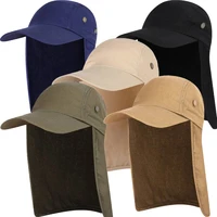 women men fishing hat sun visor cap hat upf 50 sun protection removable ear neck flap cover for outdoor hiking camping