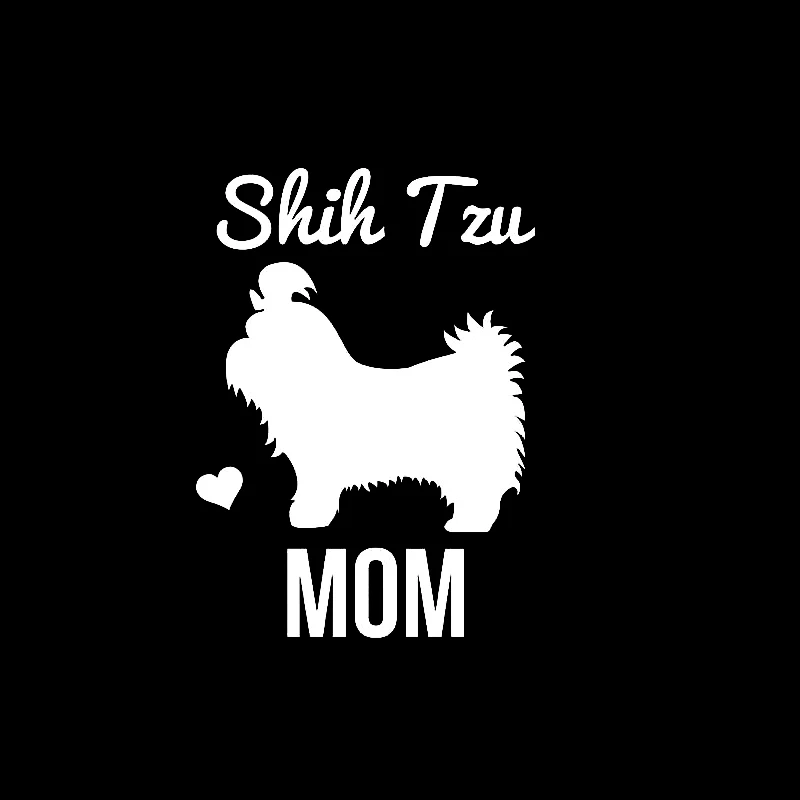 

Cute Shih Tzu Lover MOM Lovely Text Dog Car Sticker Automobiles Motorcycles Exterior Accessories Vinyl Decals for Honda Bmw Audi