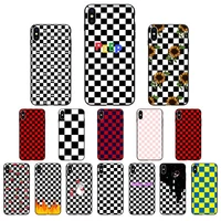 yinuoda checkerboard checkered chess board bling cute phone case for iphone 11 pro xs max 8 7 6 6s plus x 5 5s se xr se2020
