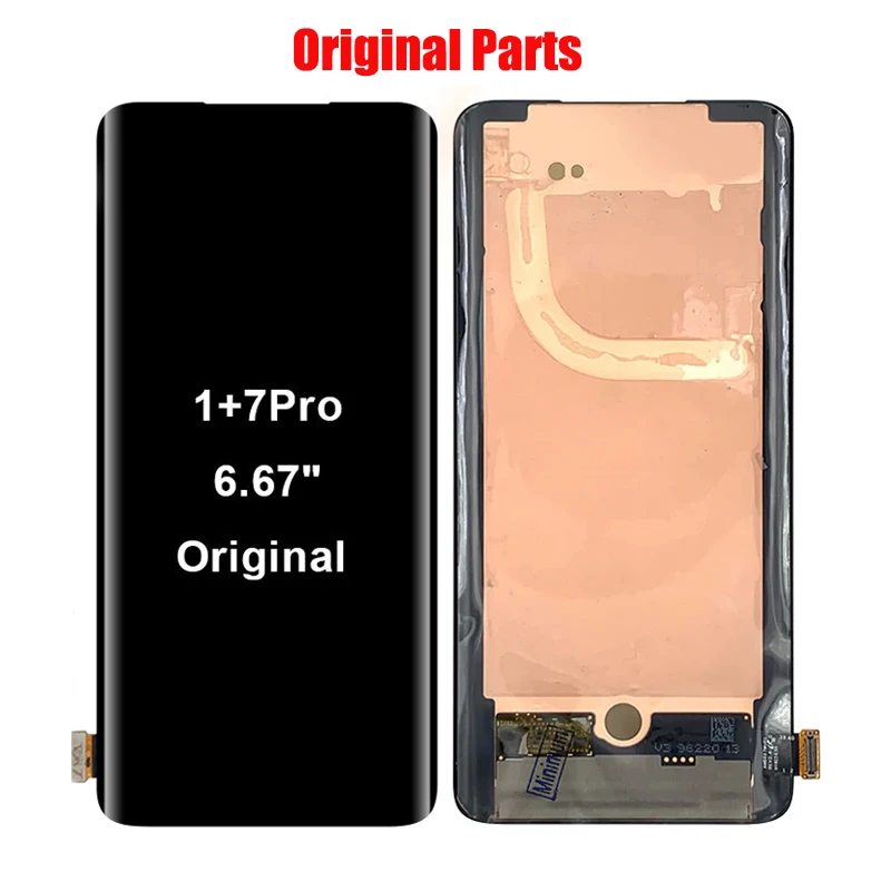 Pantalla LCD AMOLED de repuesto para m&oacute;vil, montaje de digitalizador con pantalla t&aacute;ctil, piezas de reparaci&oacute;n originales para OnePlus 7 Pro 7Pro 1 + 7PRO-0