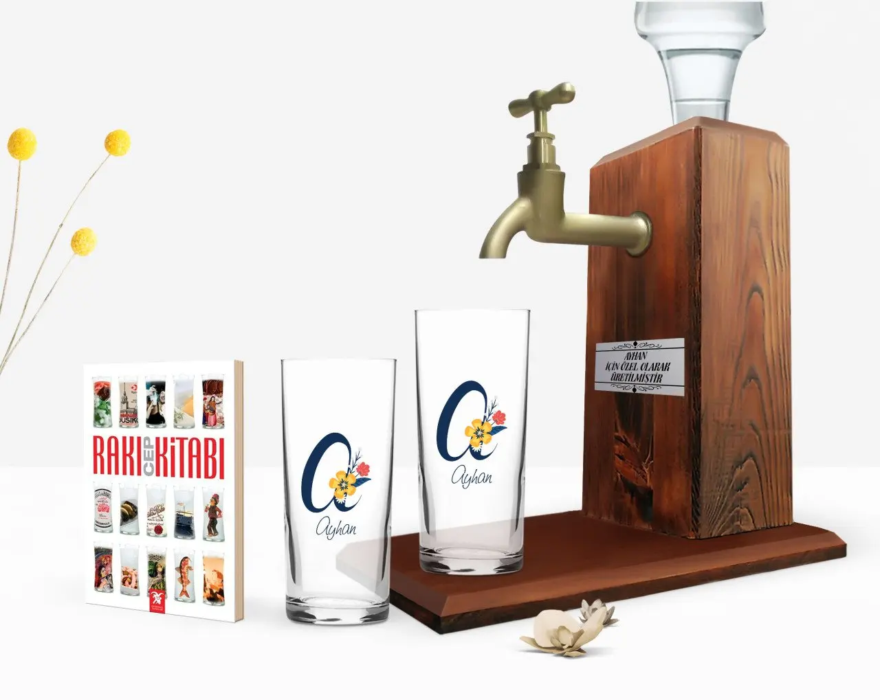 

Персонализированные красочные с принтом в виде надписи и имя, дизайн с двумя Arrack чашка деревянная стойка для стойки и мобильный Гостевая кн...