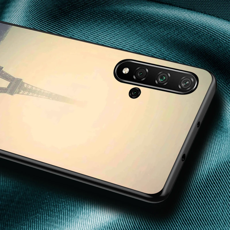 Beautiful Eiffel tower for Honor 30S 30i 30 View V 20 Pro 5G 20S 20E 10X 10 10i 9N 9C 9S 9X Lite Black Phone Case