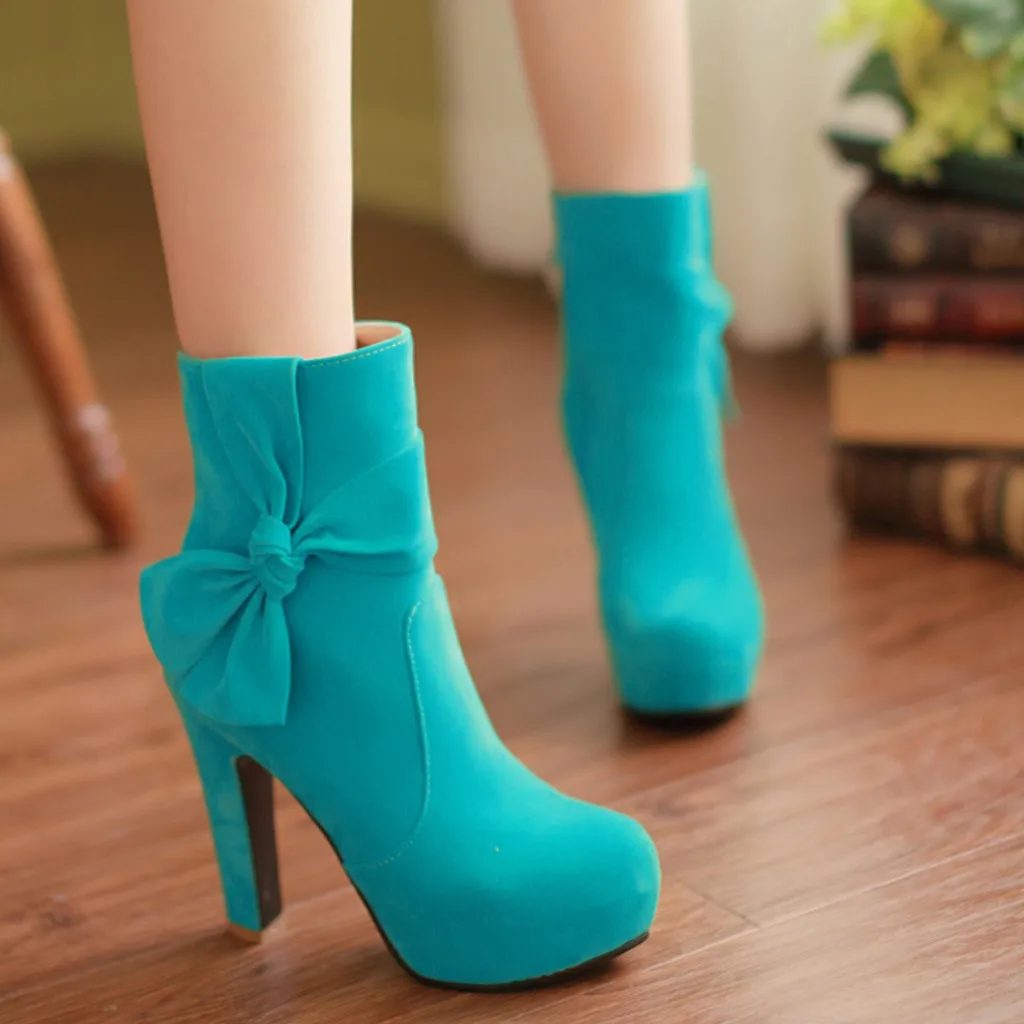 Женские ботинки с острым носком зеленый плюшевый ботильоны сохраняющие тепло