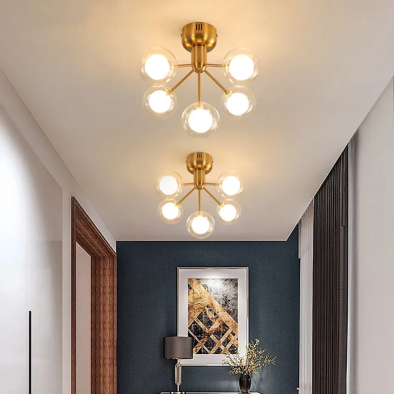 Современная потолочная светодиодная люстра G4 светильники с прозрачными