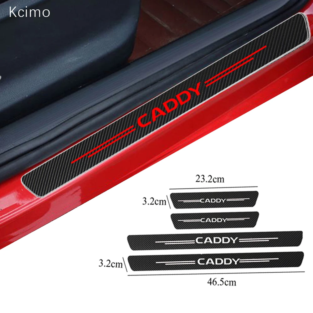 4 шт. наклейки на дверь автомобиля из углеродного волокна для Volkswagen Caddy