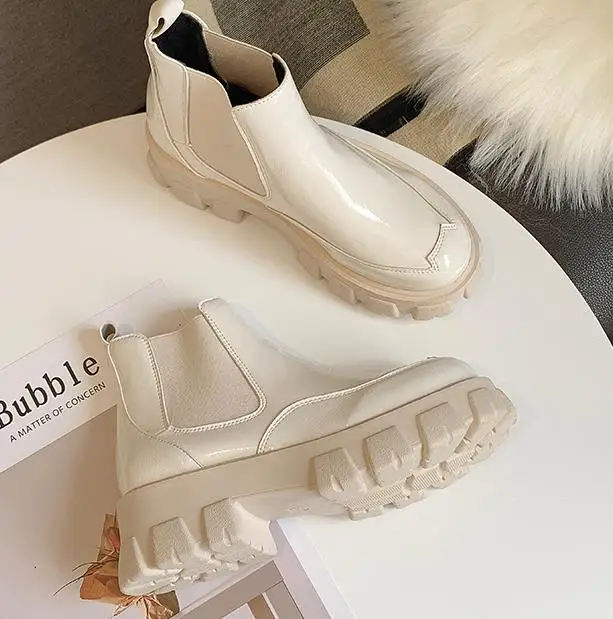 Женские ботильоны женские ботинки челси без шнуровки женская зимняя Осенняя