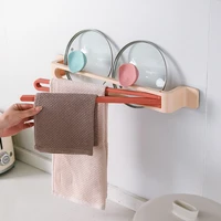 1pc punch free paste bathroom degree rotating towel multifunction wall mounted towel holder kitchen storage rack bathroom supply