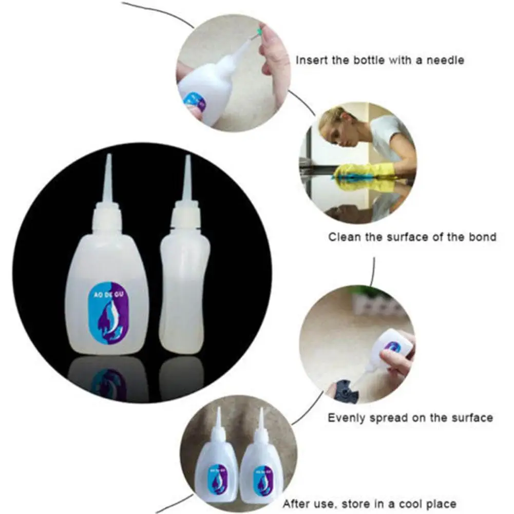 

1 Pcs Super Liquid Glue 502 Instant Quick-drying Cyanoacrylate Strong Bond Supplies Glass Leather Adhesive Rubber Metal Off O3W6