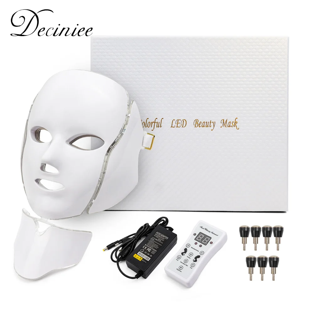 

7 Colors Led Facial Mask Therapy Led Korean Photon Therapy Face Mask Machine Light Therapy Acne Mask Neck Beauty Led Mask
