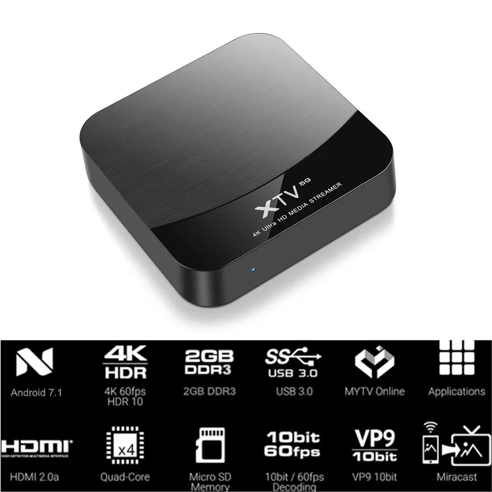 ТВ приставка MEELO + X Smart TV Android 9 0 Amlogic S905X 1 ГБ 8 RAM Встроенный 2 4G 5G WiFi 10M/100M LAN 4K HD Youtube Tv