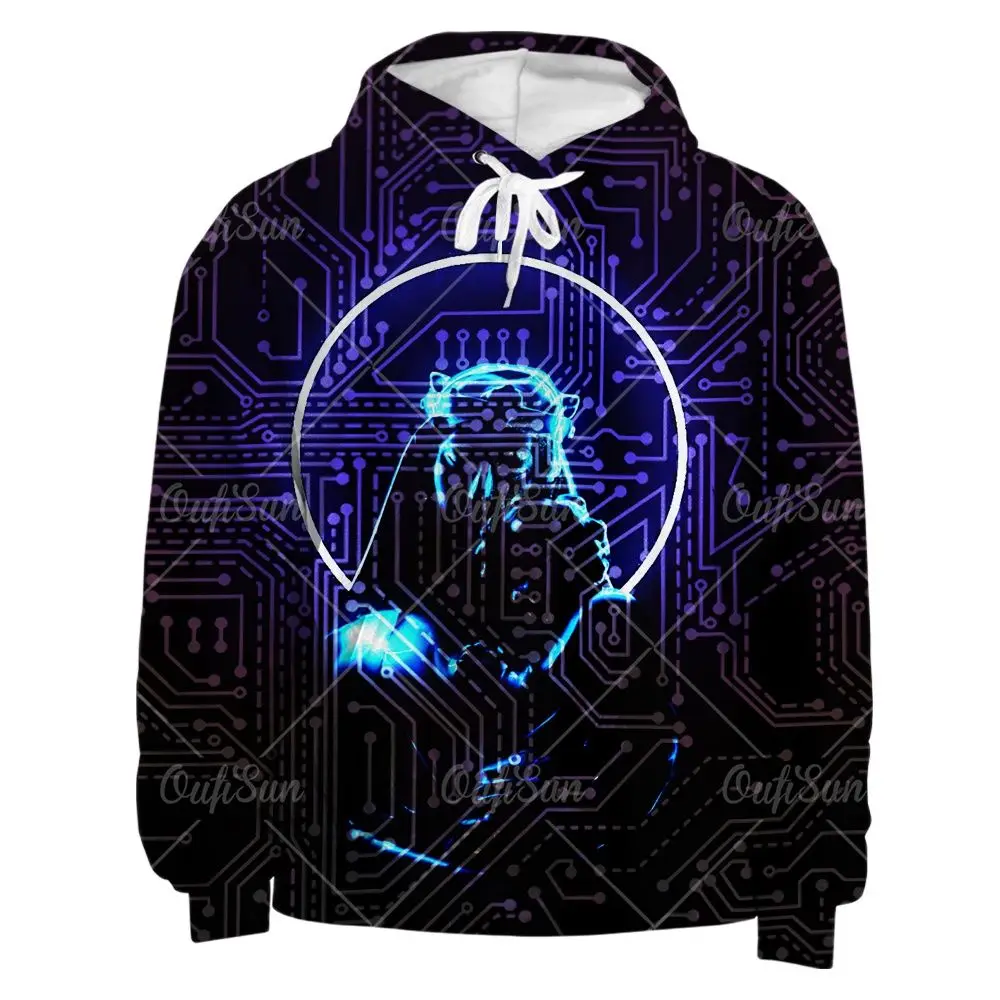 

Hip Hop Electronic Chip 3D Men's Sweater Autumn Individuality Men Printed Oversized Sweater Harajuku O-neck Hoodie Sweater Tops