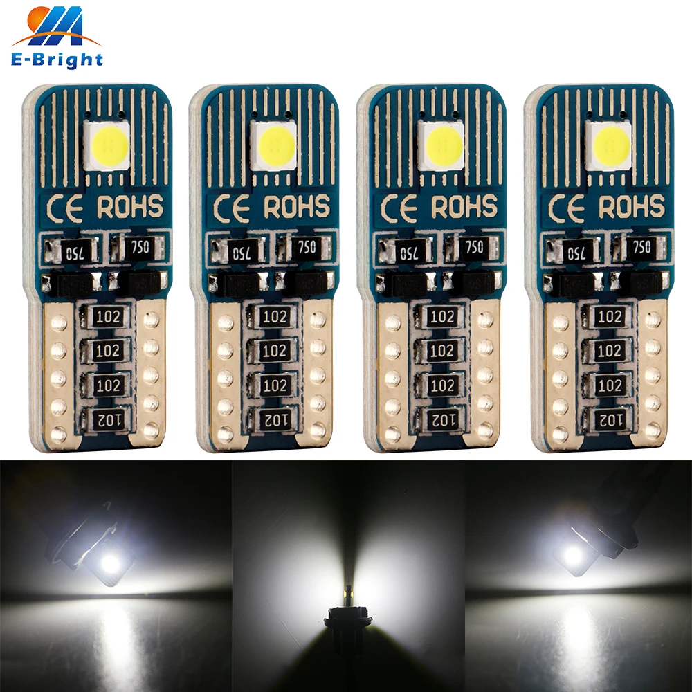 50X Canbus T10 W5W светодиодный 3030 2 SMD Светодиодная Автомобильная индикаторная лампа для чтения номерного знака задний габаритный светильник белого цвета