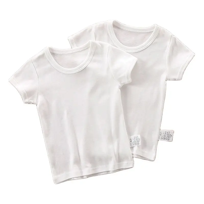 

Japanese boys summer cotton T-shirt thin white short-sleeved girls baby baby P5988 05