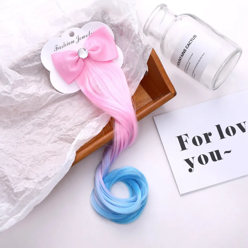 Детская эластичная резинка для волос с бантом и кристаллами заколки длинным