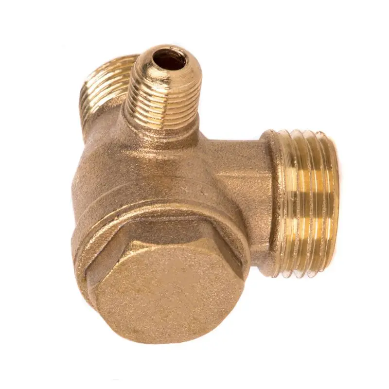 

3 Port Brass Male Threaded Check Valve Connector Tool for Air Compressor Prevent