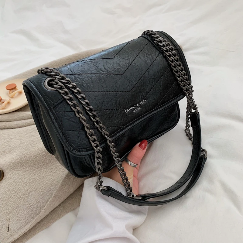 Женская сумка через плечо роскошные сумки с цепочкой и надписью дизайнерская
