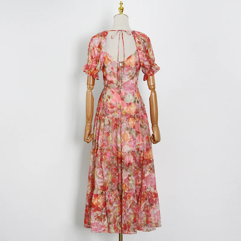 

Женский винтажный комплект из двух предметов, топ с V-образным вырезом и коротким рукавом, эластичная юбка миди трапециевидной формы с высок...