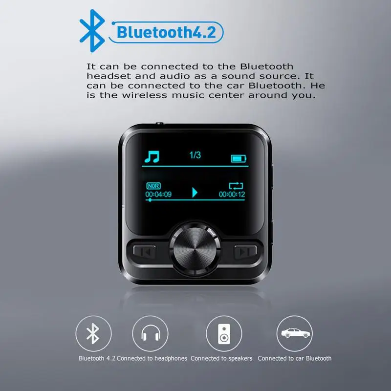 Hifi Спортивный Bluetooth Mp3 диктофон MP3-плеер Dsd 8 Гб ручка аудио FM радио Поддержка
