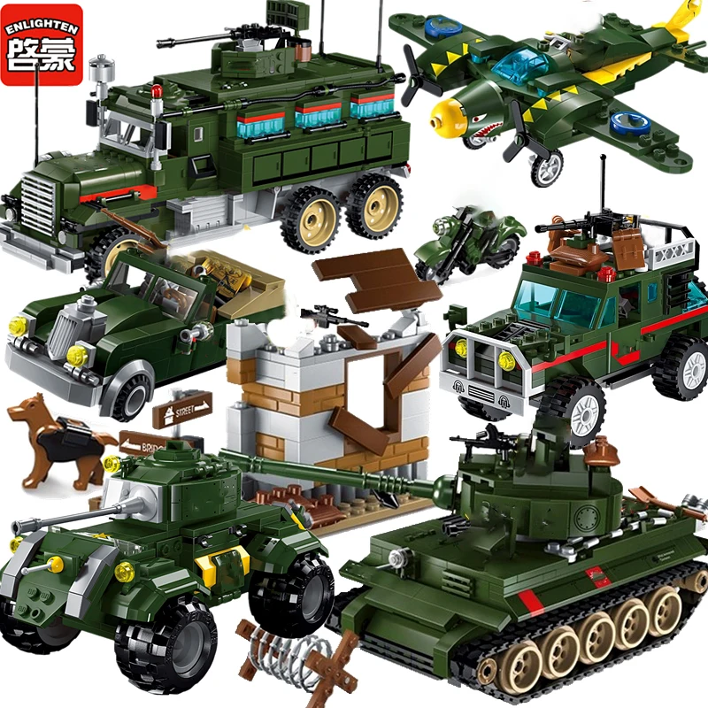 

Military WW2 German Base Sets Vehicle Tank Planes Car Truck Figures Soldiers Model Building Blocks Kids Toys birthday Gifts