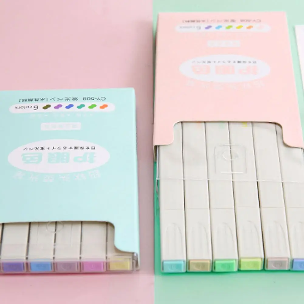 6 шт мягкая защита глаз Цвет мини маркер фломастер водных чернил s кончик кисти