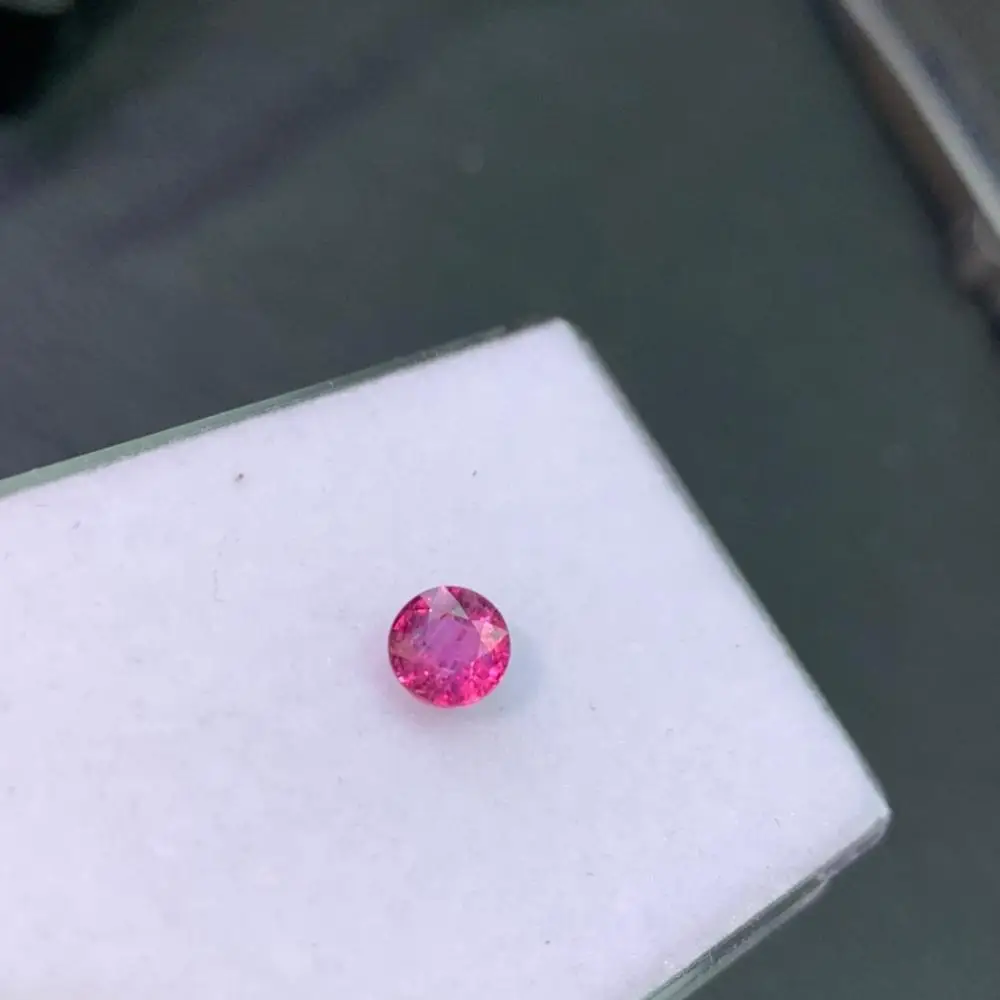 Q304 розовый сапфир 1.01ct круглые натуральные нежаркие розовые сапфиры свободные